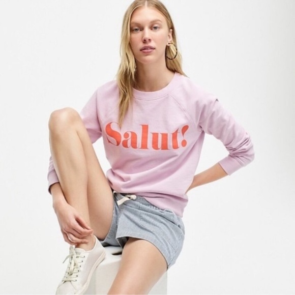 J. Crew Tops - J. CREW Salut Pullover Sweatshirt Orchid Lilac Purple